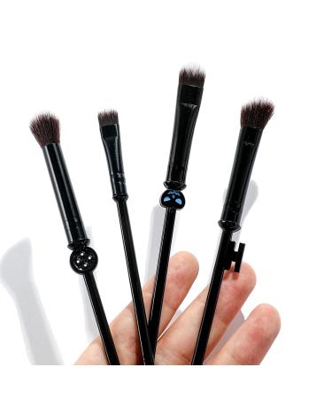 Horror Movie Coraline Makeup Brushes Set | Women s Halloween Collection | Silver Drawstring Bag | Metal Memorial Quality - Buy Online on GoSupps.com