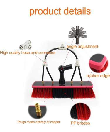 Water Fed Pole Kit 36ft Length Water Fed Brush w/Squeegee 11m Water Fed Cleaning System 3-in-1 Aluminum Outdoor Window Cleaner Hose Cleaning Tool for Window Glass Extendable Cleaner Conservatory 55cm Brush Head 7M/24FT - Buy Online on GoSupps.com