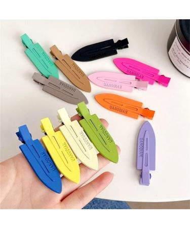 16Candy Color No Crease Metal Bangs Clip Cream Glue No Marks Bangs Hairpin Colorful Headgear Diy Handmade Material Hair Clip Accessories for Salon Hairstyle Hairdressing Bangs Wavy - Buy Online on GoSupps.com
