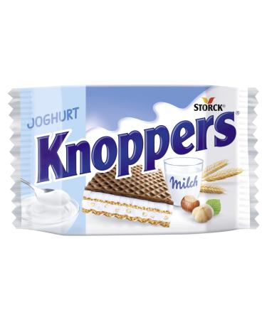 Buy Knoppers Yoghurt 24 x 25g Delicious Filled Wafer Slices with Yoghurt & Nougat Cream - International Shipping Available! - Buy Online on GoSupps.com