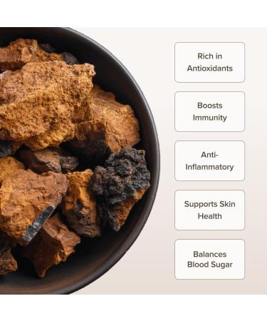 Canadian Chaga Mushroom Powder Tea Cut by Bloomable I Anti-Inflammatory & Antioxidants (100 gr) - Buy Online on GoSupps.com