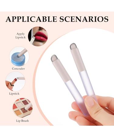 Buy 2pcs Mini Lip Brushes - Silicone Fingertips Lip Applicator with Storage Box | Reusable for Lipstick Concealer & Eyeshadow - International Shipping Available - Buy Online on GoSupps.com