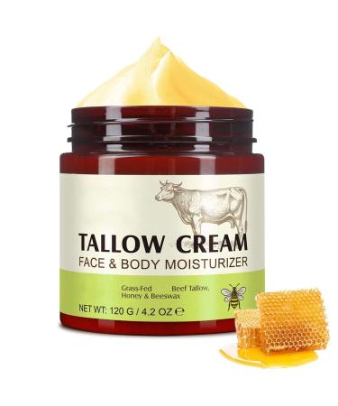 AYVRUOP AYVROUP Organic tallow cream for face and body 100 Grass Beef Tallow Skincare deep hydration and care beef tallow organic quickly absorbing for sensitive dry skin 120