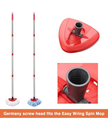 KeFanta Spin Mop Replacement Handle - 4-Section 30-58 inch Stick Compatible with Ocedar - Easy Wring Refills - Germany Screw Red - Buy Online on GoSupps.com