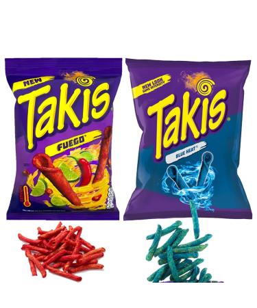 2 x Mixed Takis Fuego Corn Chips & Blue Heat Tortilla Chips Bags
