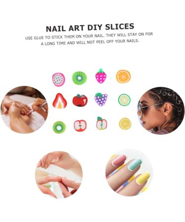 Healeved 7200 Pcs 12 Fruit Sliced nail Art Accessories Hair Dryer Brush Flower Decor Floral Decor Nail Resin Embellishments Nail Art Decorations Nail Fruit Manicure Decorative Sheet - Buy Online on GoSupps.com