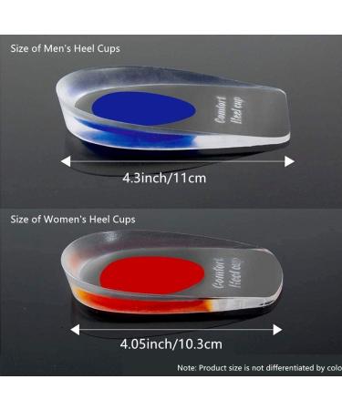 Siismi Gel Insoles for Men - 3 Pairs Heel Support & Achilles Tendon Relief - Plantar Fasciitis Heel Cup Pads - Buy Online on GoSupps.com