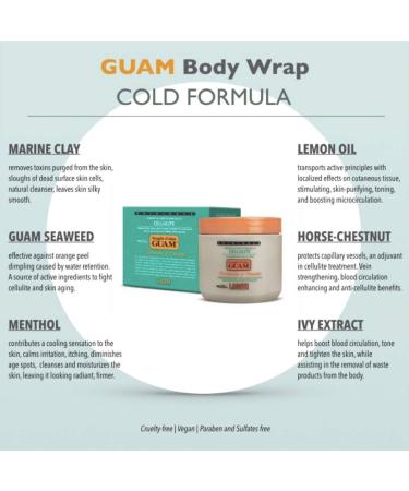 GUAM Anti-Cellulite Seaweed Mud Cold Formula - 1KG | Body Wrap for Cellulite & Skin Tightening | Professional Cellulite Removal Treatment - Buy Online on GoSupps.com
