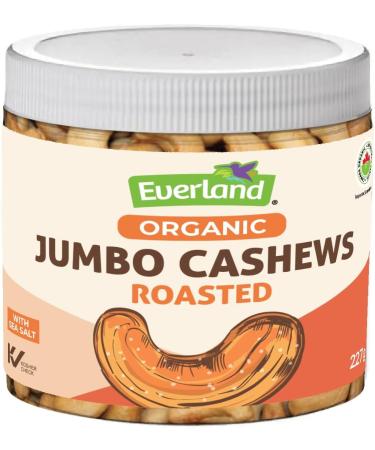 Everland Organic Jumbo Cashews Roasted with Sea Salt - Premium Quality Crunchy & Delicious. - Buy Online on GoSupps.com