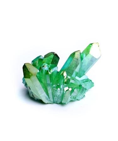 Natural Green Electroplated Vug Crystal Quartz Specimen ElectroplatingCrystal Clusters Decoration Gift Crystal Cluster 50-60g Green