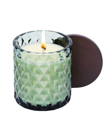 Scented Candle Serenity Warm Amber Natural Soy Candle Home D cor Relaxation Aromatherapy Candles for Women Men 7 oz 40 Hours Long Lasting Green Warm Amber/Calming