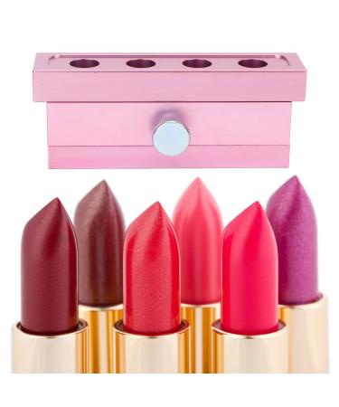 Lip Balm Making Kit Cosmetic Lip Balm Maker with Multipurpose Aluminum 4 Holes Rose Gold for DIY Makeup