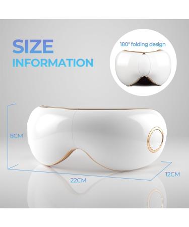 Aspria Eye Massage Device - Warmth & Vibration 5 Modes | Rechargeable Eye Mask for Dark Circles & Dry Eyes | Improve Sleep Quality | Perfect Christmas Gift - Buy Online on GoSupps.com