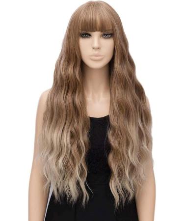 YEESHEDO Ombre Long Wavy Curly Wig for Women - Ombre Brown/Blonde - Cosplay & Daily Wear - Buy Online on GoSupps.com