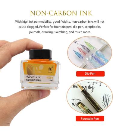 ZZKOKO Calligraphy Ink Bottle  12 Colors Dip Calligraphy Pen Inks Set  Drawing Writing Art Fountain Pen Non-Carbon Ink - Buy Online on GoSupps.com