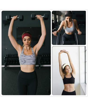 Huachi Non Slip Fashion Headband for Women - Sweat Wicking Elastic Hair Band for Yoga & Workout - Color-6 - Buy Online on GoSupps.com