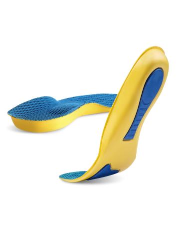 Plantar Fasciitis Insoles Cushioned Arch Support Insoles Foot Arch Supports Shoe Inserts Memory Foam Shoe Inserts for Men (6-6 1/2) | Women (8-8 1/2) Yellow MEN (6-6 1/2) | WOMEN (8-8 1/2)