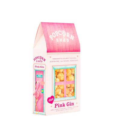 Popcorn Shed Pink Gin Gourmet Popcorn Gift Box Alcoholic Popcorn Gluten Free Natural Vegan Movie Night Snack 80 g Lime 80.00 g (Pack of 1)