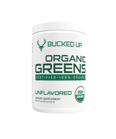 Greens Superfood Powder Unflavored | 8 Most Essential Mixed Greens | Certified 100% Organic | Chlorella Spinach Kale Spirulina Alfalfa Broccoli Wheat Grass & Barley Grass | 30 SERV | 9.52 OZ