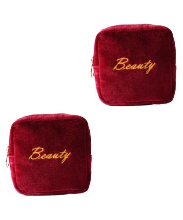 Hemoton 2pcs Cosmetic Pouch for Purse Mini Makeup Pouch Sanitary Napkin Pouch Pad Baby Picture 4x2pcs 13*13*4cmx2pcs