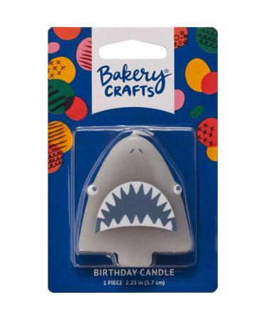 DecoPac Shark Shaped Birthday Cake Candle