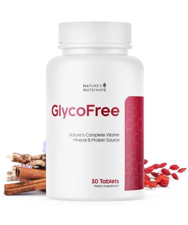 GLYCOFREE Supplement Natural Plant-Based Blend with Berberine Bitter Melon Cinnamon Inulin | Non-GMO Made in USA - 30 Tablets 1 Month Supply 30 Count (Pack of 1)