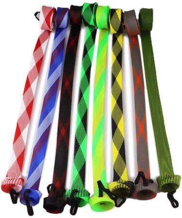 NATRUTH Rod Sock Fishing Rod Sleeve Cover Braided Mesh with Lanyard - 8pcs, 8 Color Options, for 74.8 Casting Sea Fishing Rods - Buy Online on GoSupps.com