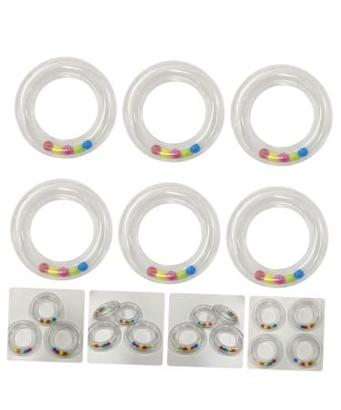 SAFIGLE 30 Pcs Transparent Circle Rattle Set for Infant Nursing Teether - Calming & Soothing Bed Molar Rattles - Portable Newborn Teething Toys - Buy Online on GoSupps.com