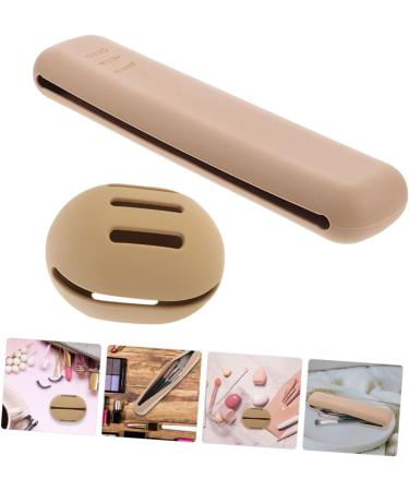 Healeved 1set Powder Puff Storage Box Sucker Miss Silica Gel Cosmetics Khaki 20X4.8CM - Buy Online on GoSupps.com