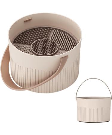 Makeup Brush Scrubber | 3 In 1 Makeup Brushes Cleaner Silicone - Multifunctional Cosmetic Brush Cleaner with Handle Brush Drying Rack for Makeup Sponge Puff Brush Dudok Khaki - Buy Online on GoSupps.com