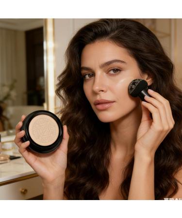 Drkicsy Mushroom Head Air Cushion CC Cream Cushion Foundation Concealer for Older Women Full Coverage BB Cream Foundation Skin Tone Corrector Makeup (Natural) - Buy Online on GoSupps.com