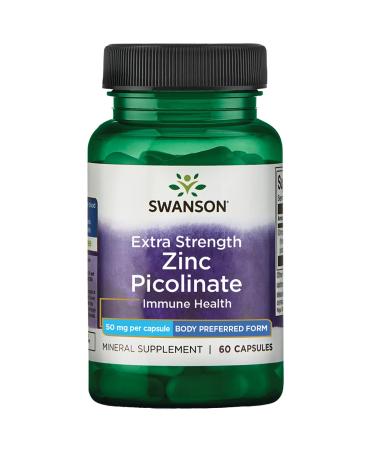 Swanson Extra Strength Zinc Picolinate 50 mg 60 Capsules