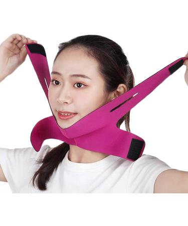 BLUGY Skin Care Roller Post-Surgical Chin Strap - Neck & Chin Compression Wrap for Face Slimming | Hot Pink One Size - Buy Online on GoSupps.com
