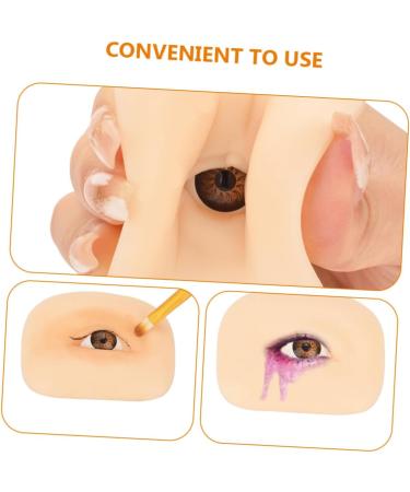 Professional Artificial Eye Washable Make Skin Fake Up Flexible Training Makeup Shadow Reusable 6.9x5.2cm As Shown 2 - Buy Online on GoSupps.com