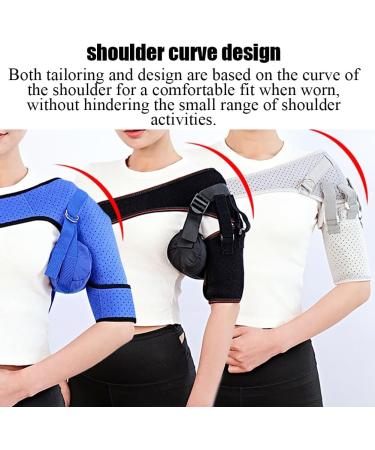 FoRes Adjustable Rotator Cuff Support Brace - Open Design with Detachable Airbag for Shoulder Pain Relief Dislocated Joints & Arthritis - Black - Buy Online on GoSupps.com