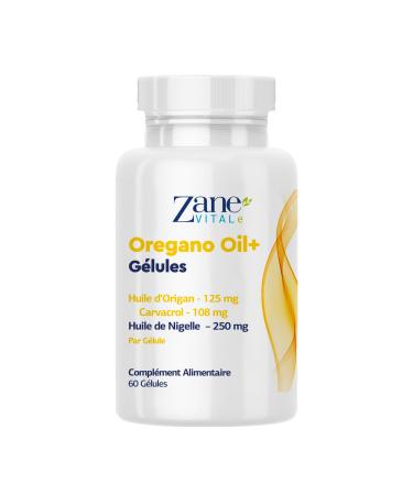 Zane Oregano Oil+ G lules d'huile d'origan et d'huile de nigelle avec carvacrol et thymoquinone Compl ment alimentaire. Sans OGM sans gluten 60 g lules de Zane Vital.
