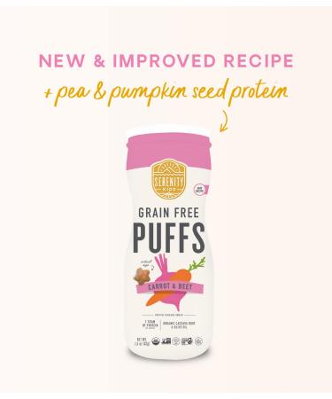 Serenity Kids 6+ Months Grain Free Puffs - Pack of 6 - Carrot & Beet - 1.5 Oz. - Buy Online on GoSupps.com