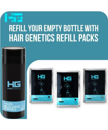 Dark Brown Hair Genetics Hair Fibres 22g Refill Pack for Hair Loss Treatment - Pack of 1 - Buy Online on GoSupps.com