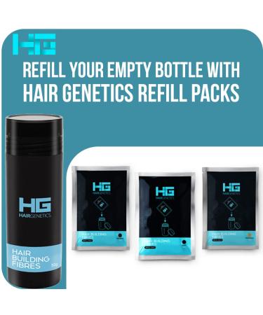 Hair Genetics Advanced Keratin Hair Fibers - 22g Light Brown | Professional Hair Loss Concealer for Men & Women | Save Money on Hair Solutions - Buy Online on GoSupps.com
