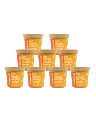 Simplyseedz Porridge Pots Dark Chocolate & Ginger 60g (9 x Pots) Vegan Compostable recyclable pot Vegan 100% Natural Nourishment Unprocessed