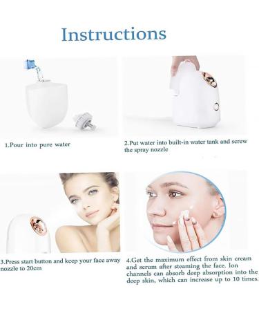 PLAFOPE Abs White Portable Facial Handy Mist Sprayer Mist Humidifier Home Sauna Spa - Buy Online on GoSupps.com
