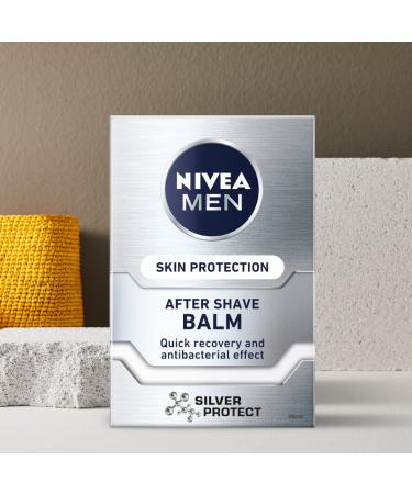 Nivea Men Silver Protect After Shave Balm 100ml - Soothing & Hydrating Post-Shave Care | Fast International Shipping - Buy Online on GoSupps.com