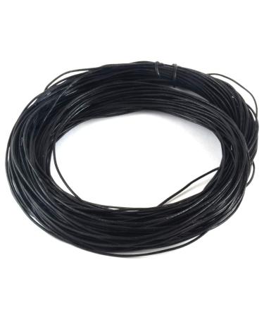 1 MM Black Leather Cord 25 M Hank (82 Feet)