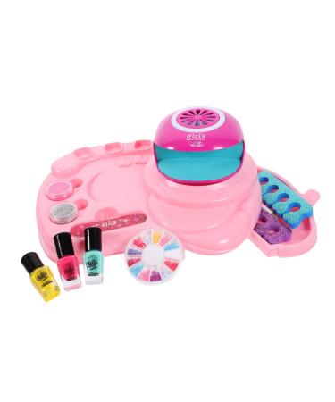 FOMIYES 2 Sets Nail Art Set Toy Kids Nail Polish Kids Decor Kids Tool Kit Nail Art Kit Nail Dryer Nail Decorations for Nail Art Kids Playset Decorate Pink Child Plastic Girl