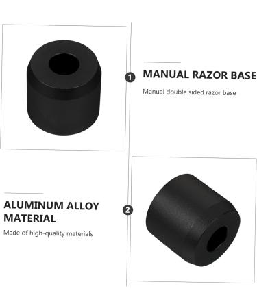 Magiclulu Razor Holder for Men | Double-Sided Safety Razor Stand | Black 3.8x3.3cm | Durable Shaving Accessory - Buy Online on GoSupps.com