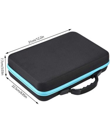 Wifehelper Essential Oils Carrying Bag - Hard Shell Case for 60 Bottles (5ml & 15ml) - Shockproof Aromatherapy Travel Organizer - Blue - Buy Online on GoSupps.com
