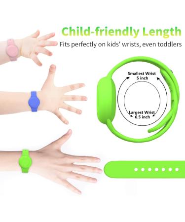 Waterproof AirTag Bracelet for Kids - Hidden Silicon Holder for Apple Air Tag - GPS Tracking Wristband for Toddler/Child/Elder - Pink/Green - Buy Online on GoSupps.com