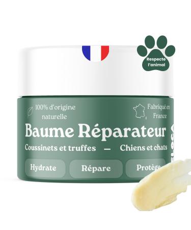 Dog Pad Balm - Repairs hydrates protects - Healing power for damaged dry or cracked pads - Pad and nose protection cream - 100% Natural - 50 ml - Made in France