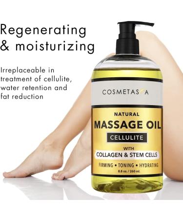Cellulite Massage Oil with Collagen & Stem Cells | Natural Firming & Toning Treatment by Cosmetasa - Buy Online on GoSupps.com