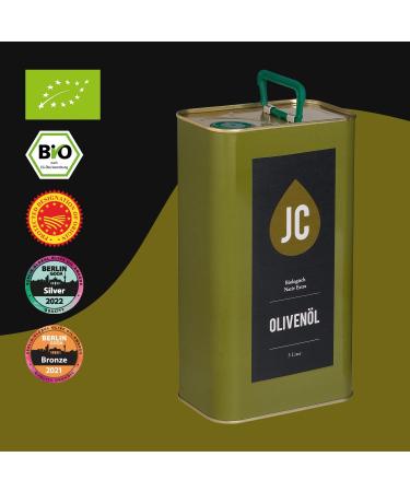 Buy JC Greek Extra Virgin Olive Oil - Organic Premium Quality Kalamata PDO - Available in 4 Sizes (3 x 3L) - International Shipping - Buy Online on GoSupps.com